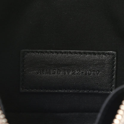 Saint Laurent Grain De Poudre Chevron Monogram Bill Pouch Granite 7 of 7