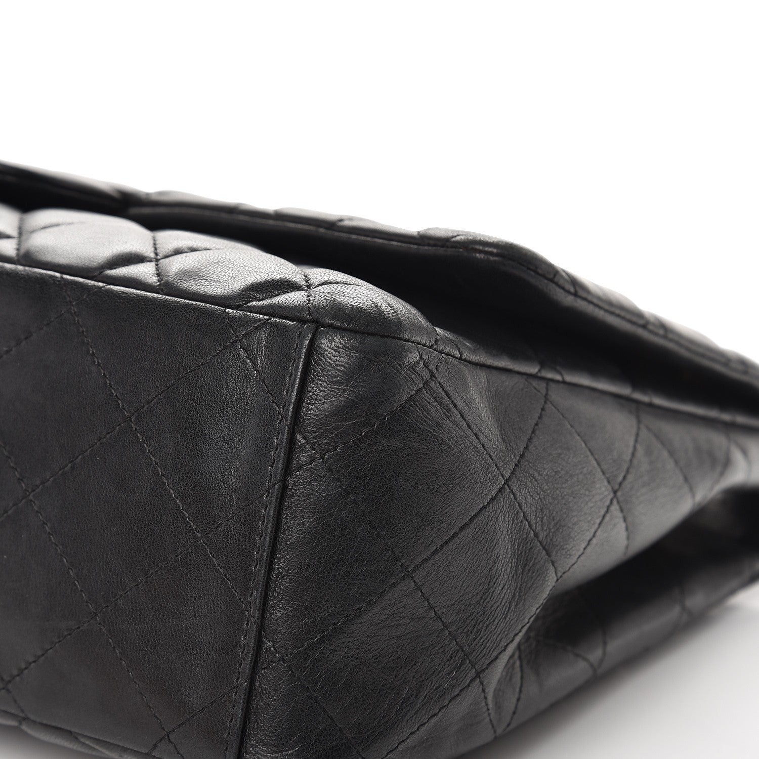 Chanel Lambskin Quilted Maxi Single Flap Black 12 of 14