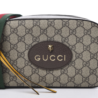 Gucci GG Supreme Monogram Web Neo Vintage Shoulder Bag Beige New Acero Crop 8 of 11