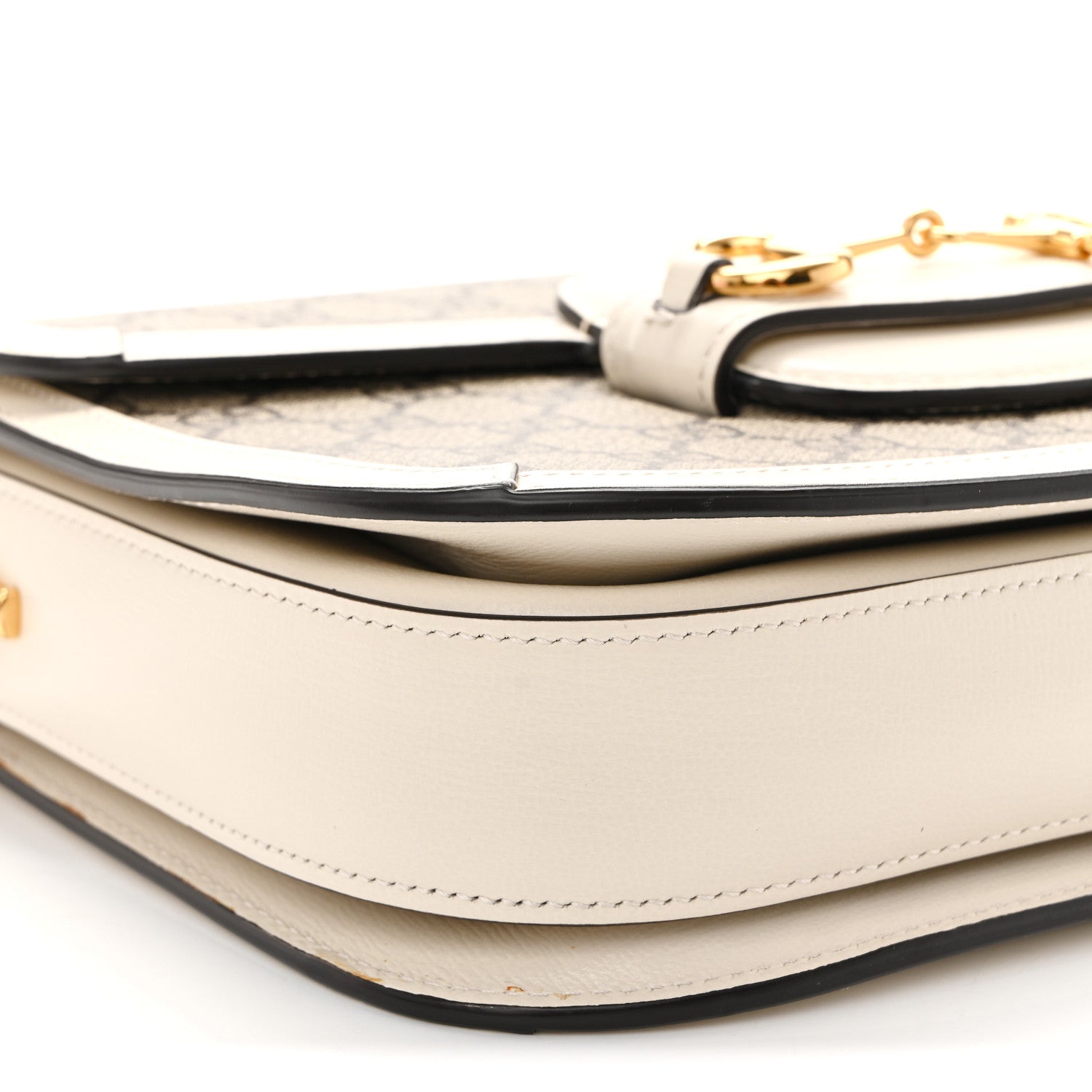 Gucci GG Supreme Monogram Horsebit 1955 Shoulder Bag Beige Mystic White 9 of 12