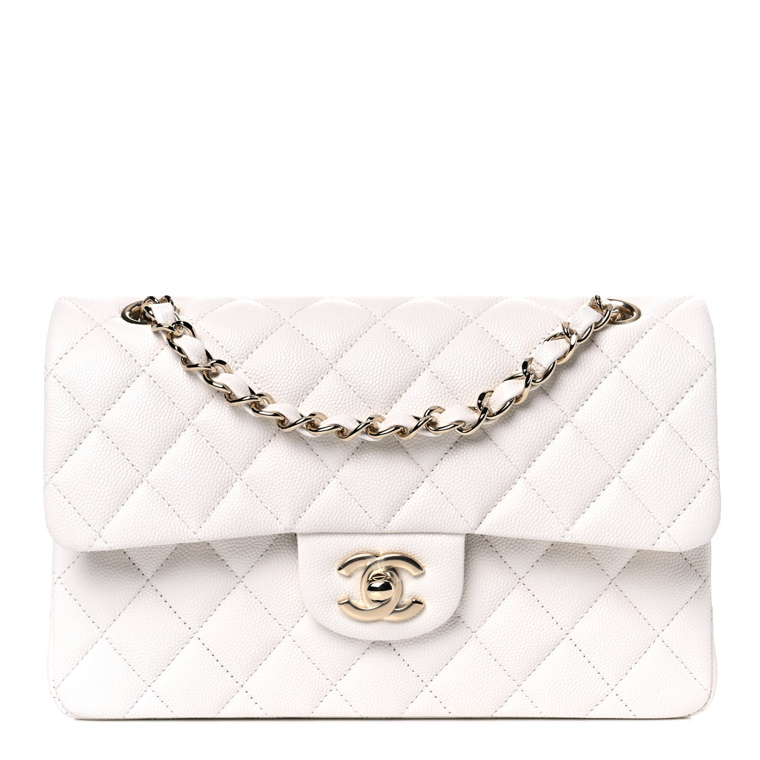 Chanel Caviar Quilted Small Double Flap White 1 of 10
