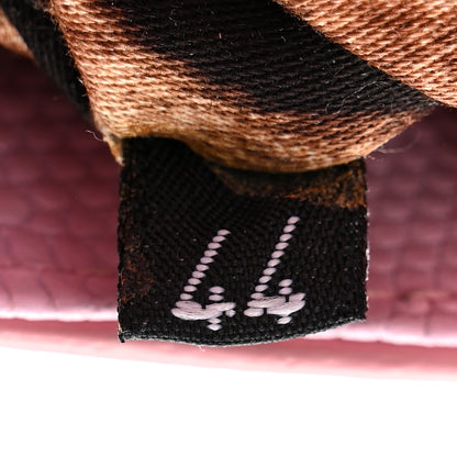 Dolce & Gabbana Lizard Calfskin Embossed Small Miss Sicily Satchel Light Pink 7 of 10