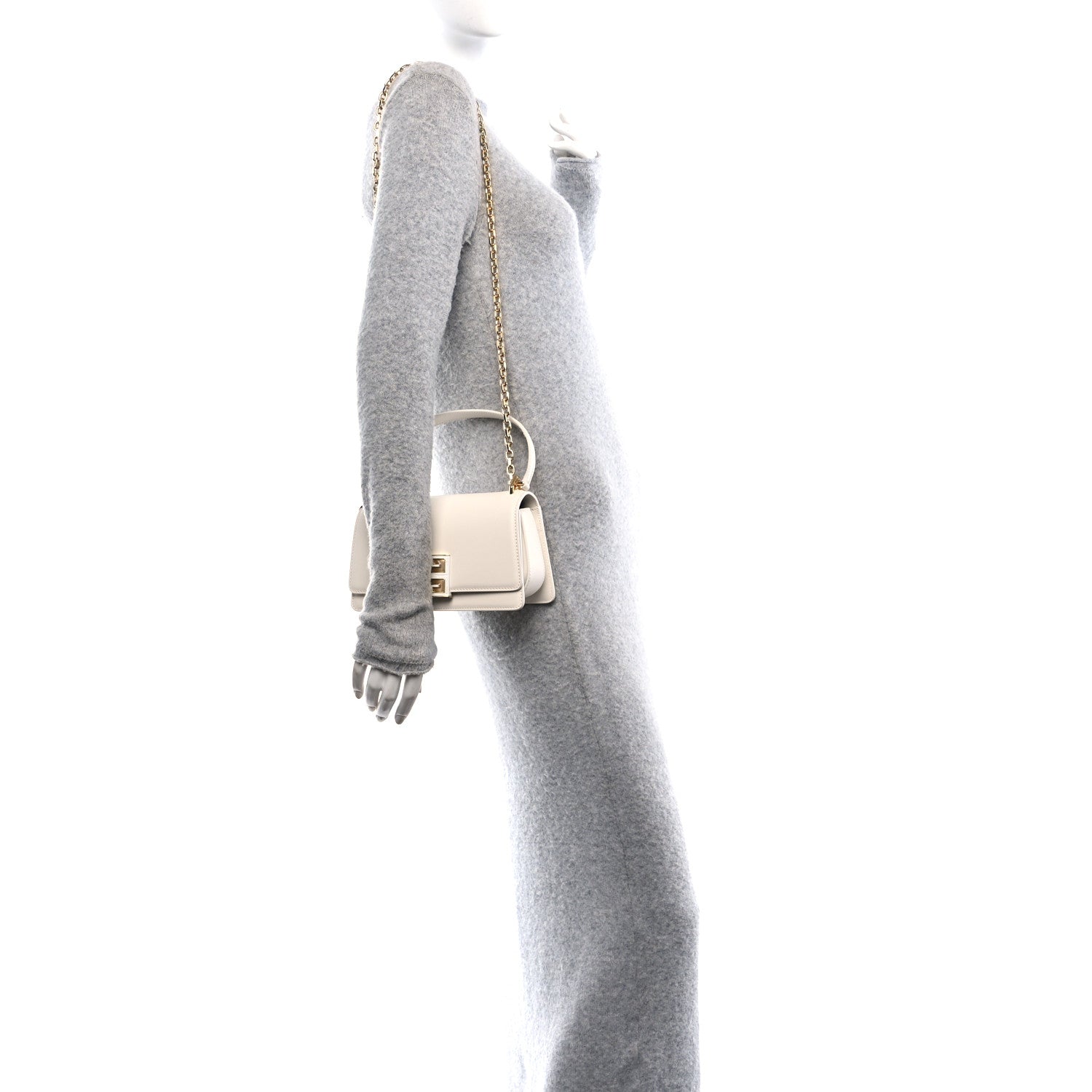 Givenchy Calfskin Small 4G Sliding Chain Bag Ivory 2 of 18