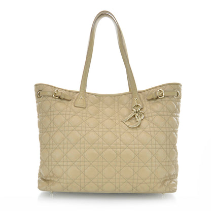 Christian Dior Lambskin Cannage Medium Panarea Tote Beige 1 of 9