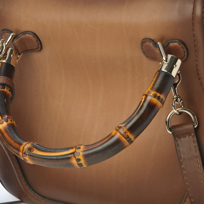 Gucci Calfskin Small New Bamboo Top Handle Bag Brown 11 of 19