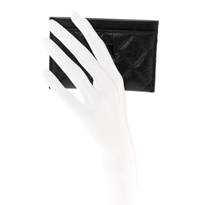 Chanel Aged Calfskin Quilted Reissue Card Holder So Black 2 of 8