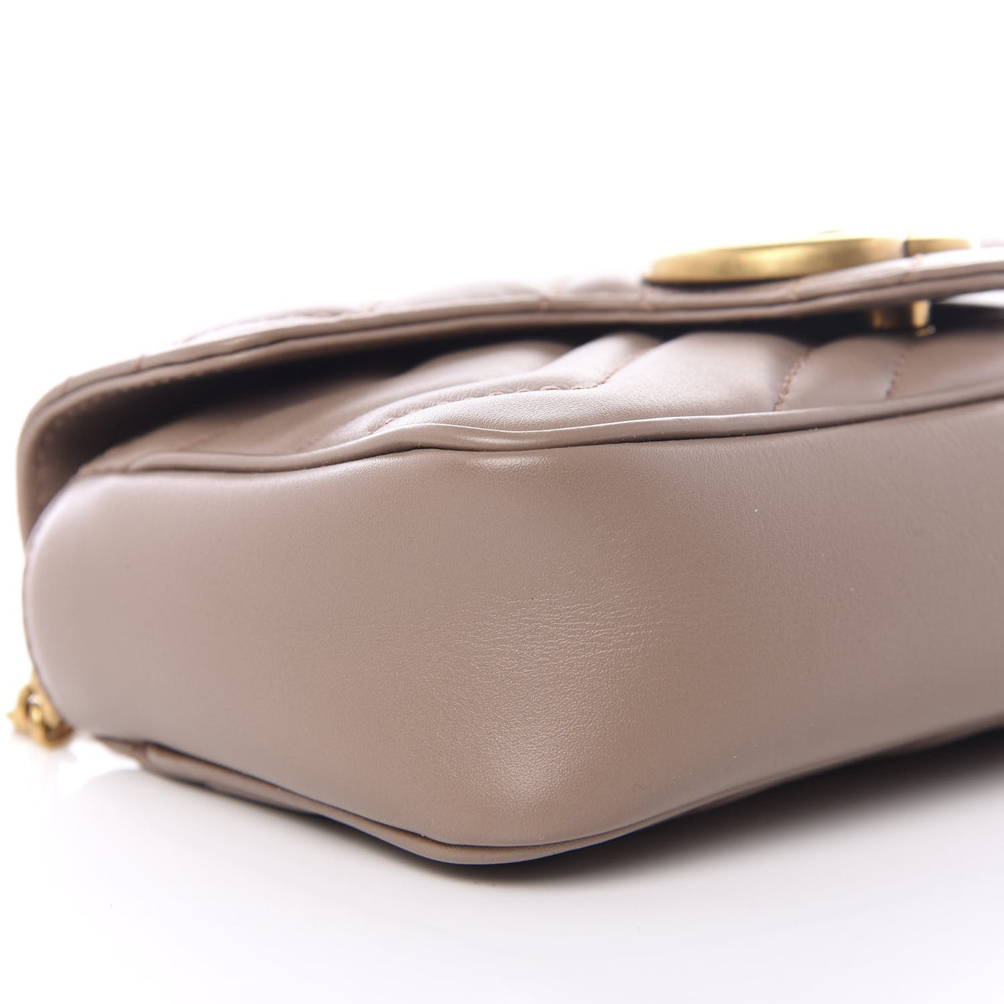 Calfskin Matelasse Super Mini GG Marmont Shoulder Bag Porcelain Rose