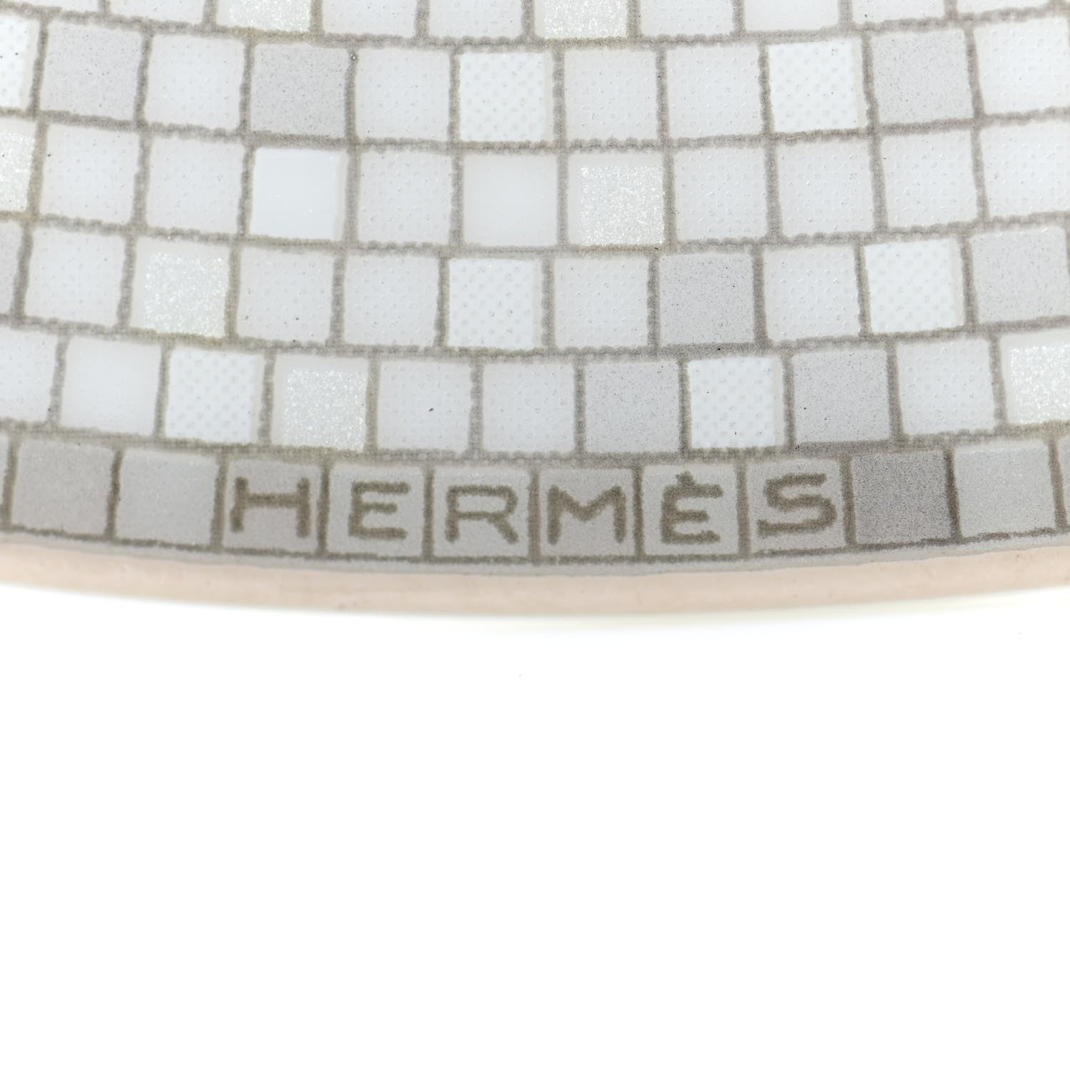 Hermes Porcelain Mosaique Au 24 Platine Tea Cup And Saucer Set Of 2 Platinum 6 of 9