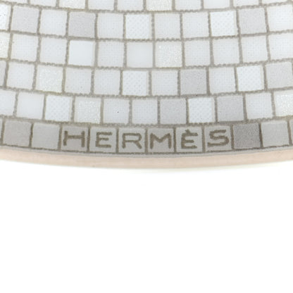 Hermes Porcelain Mosaique Au 24 Platine Tea Cup And Saucer Set Of 2 Platinum 6 of 9