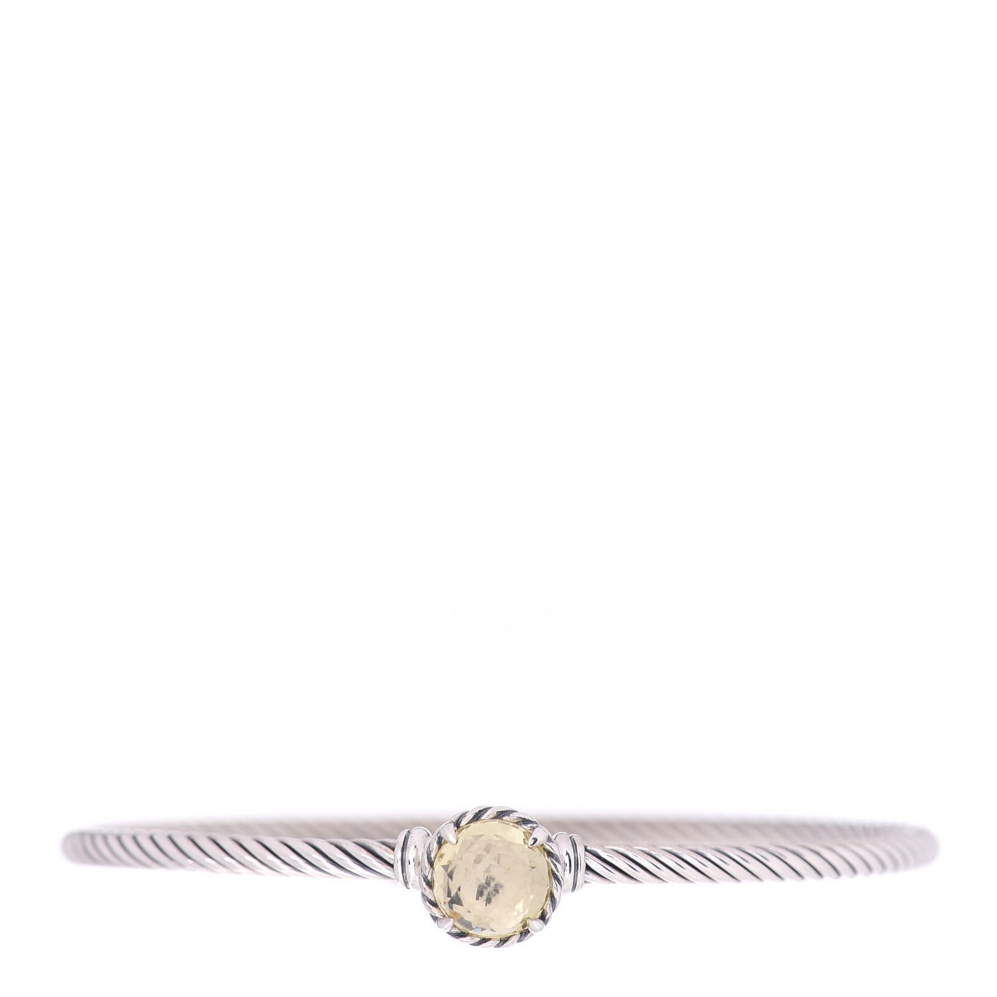 Sterling Silver Lemon Citrine 3mm Chatelaine Bracelet