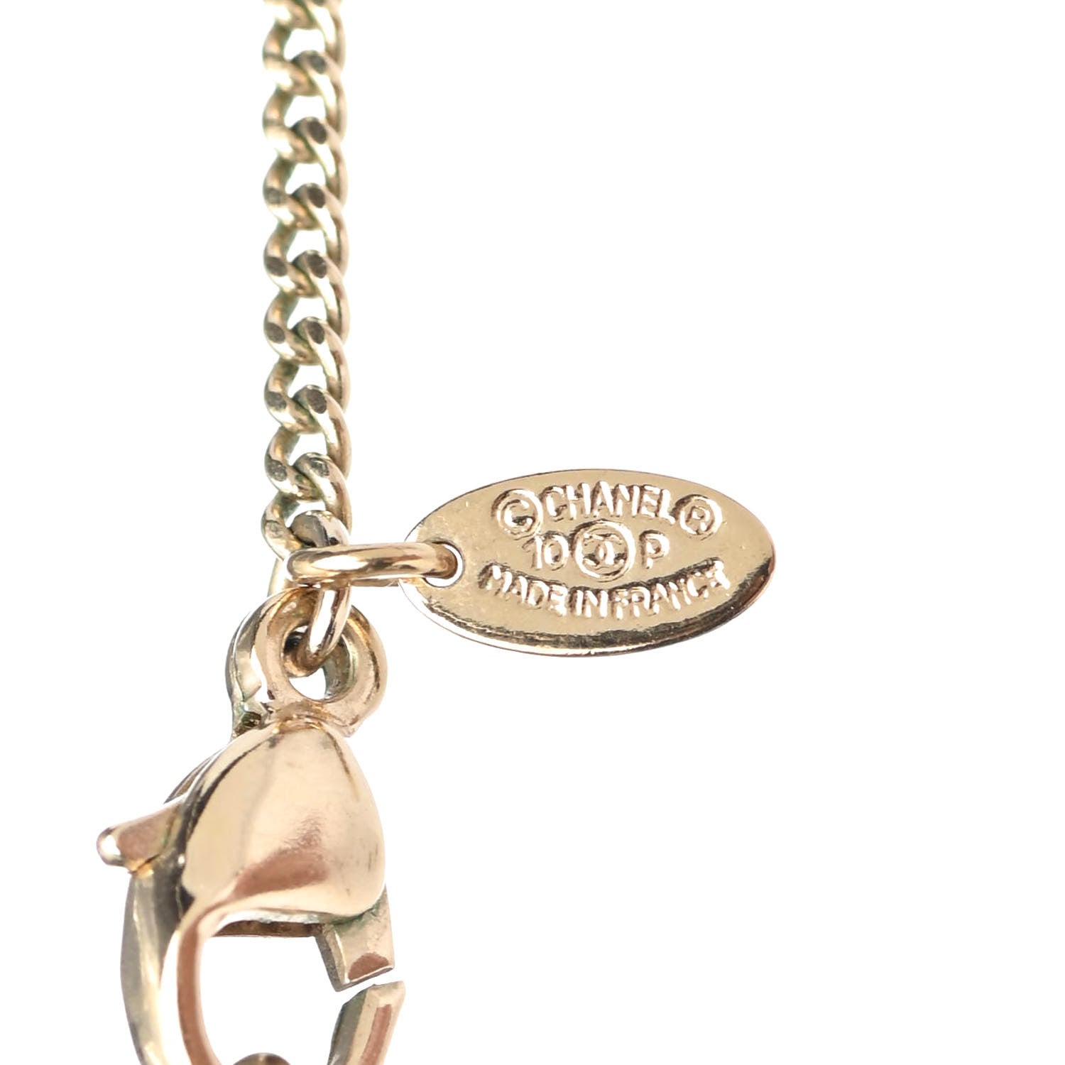 Chanel CC Flower Pendant Necklace Gold 4 of 4