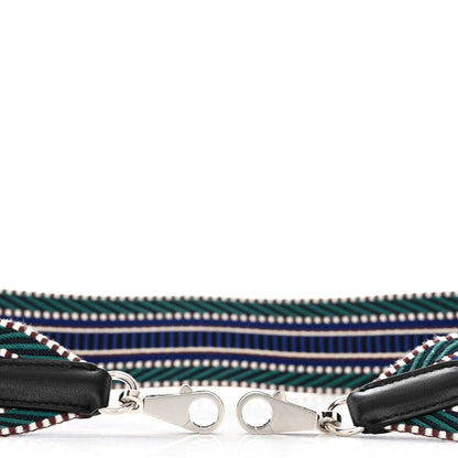 Hermes Toile Swift 50mm Sangle Cavale Shoulder Strap Malachite Bleu Electrique Black 3 of 5