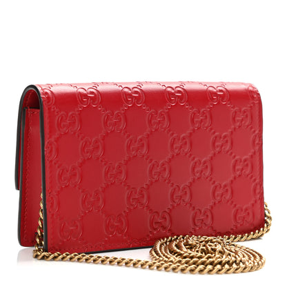Gucci Guccissima Mini Cherry Chain Bag Hibiscus Red 3 of 9