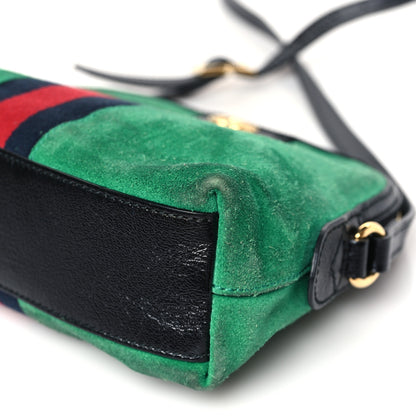 Gucci Suede Patent GG Web Small Ophidia Dome Shoulder Bag New Shamarock Black 8 of 8