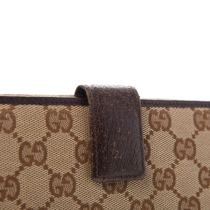Gucci Monogram Metal Bar Continental Flap Wallet Beige Ebony Dark Brown 10 of 18