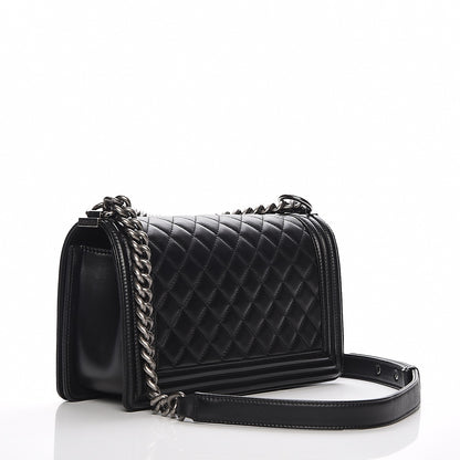 Chanel Lambskin Quilted Medium Boy Flap Black 3 of 7