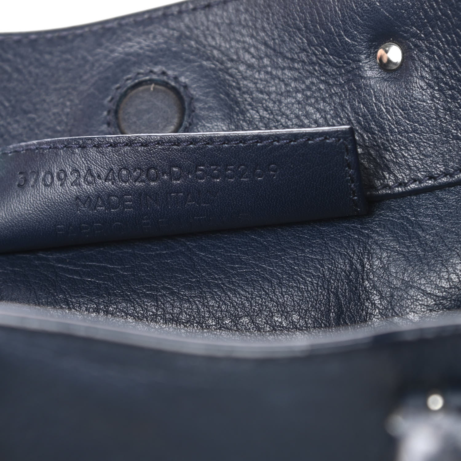 Balenciaga Veau Papier A6 Zip Around Tote Bleu Nuit 7 of 15