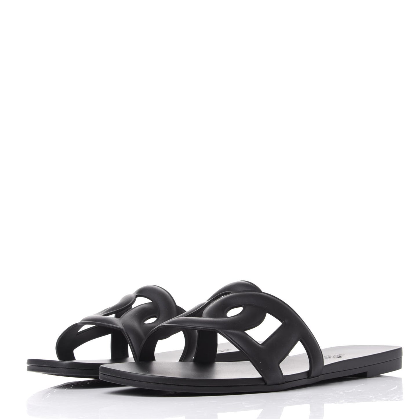 Rubber Aloha Sandals 39 Black