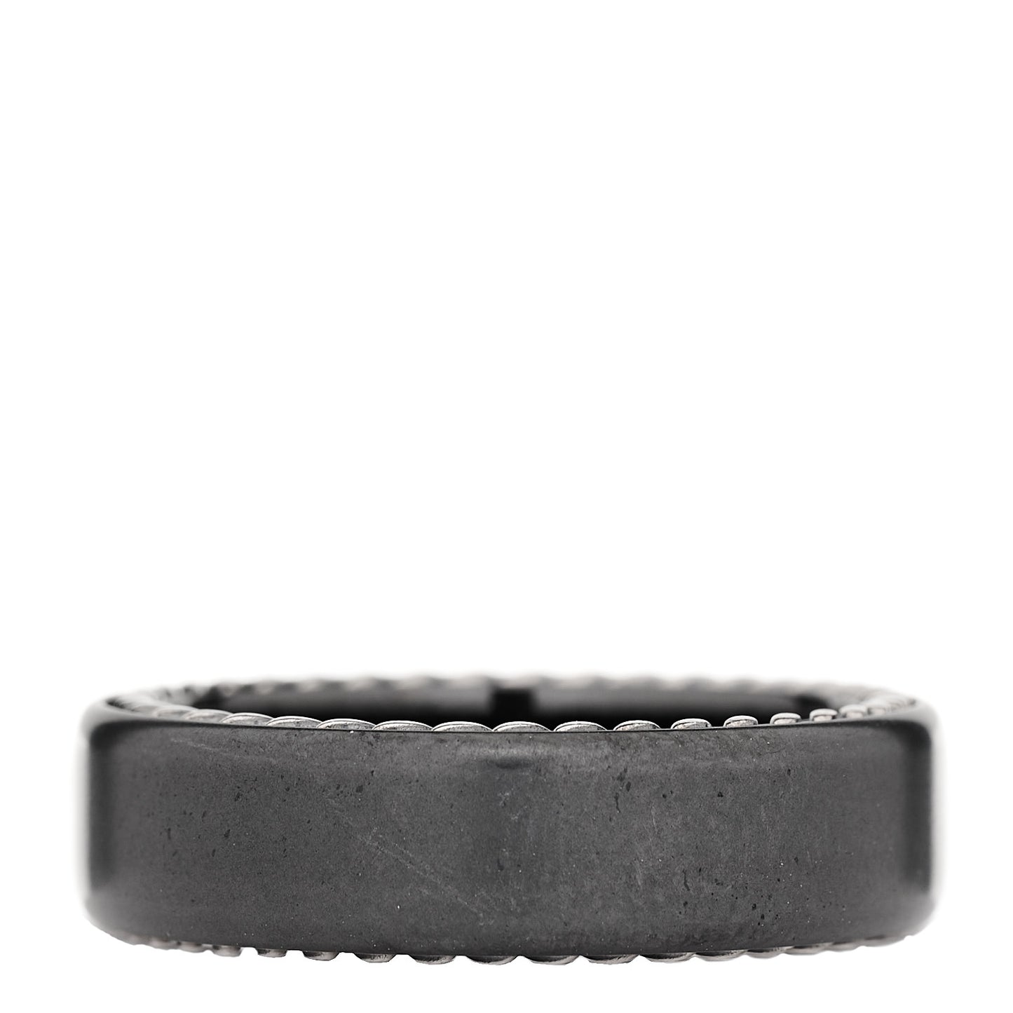 Black Titanium Sterling Silver 6mm Streamline Band Ring 57 8