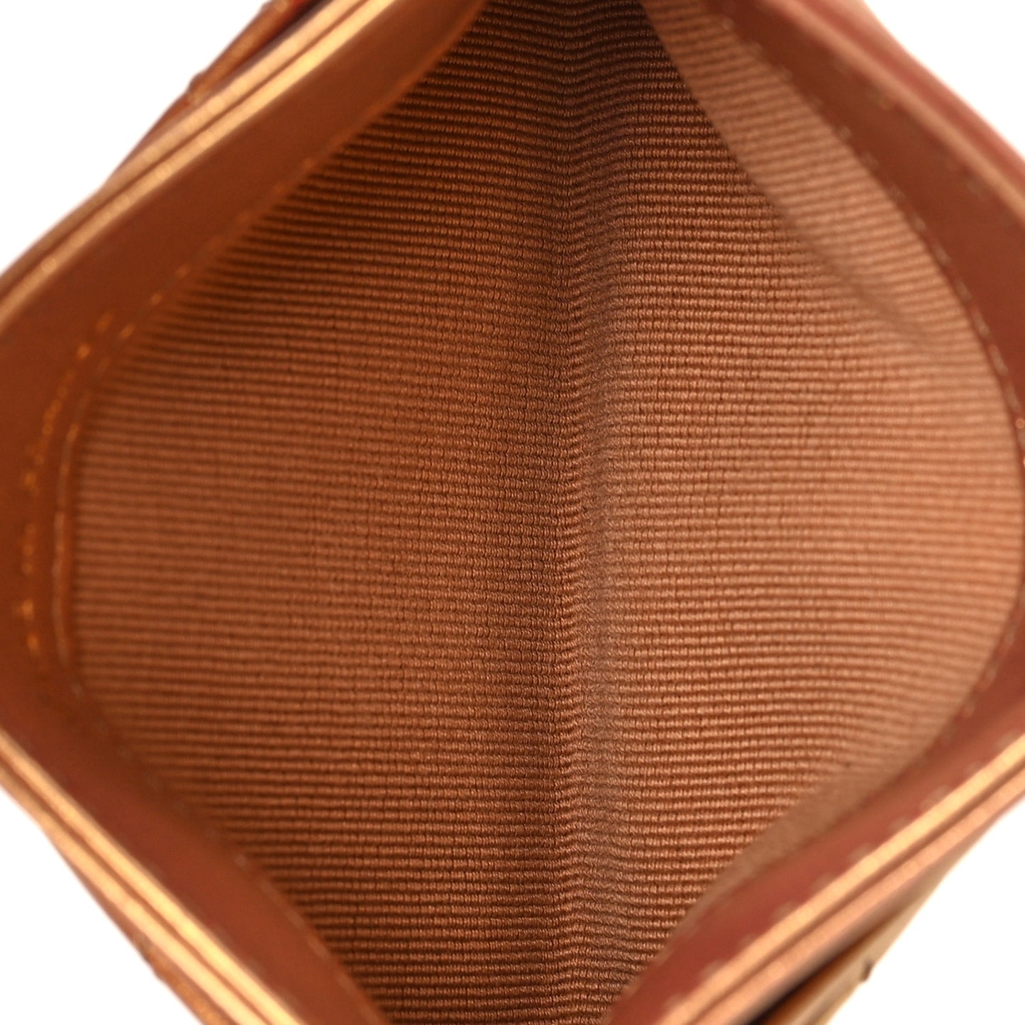 Metallic Lambskin Quilted CC Card Holder Golden