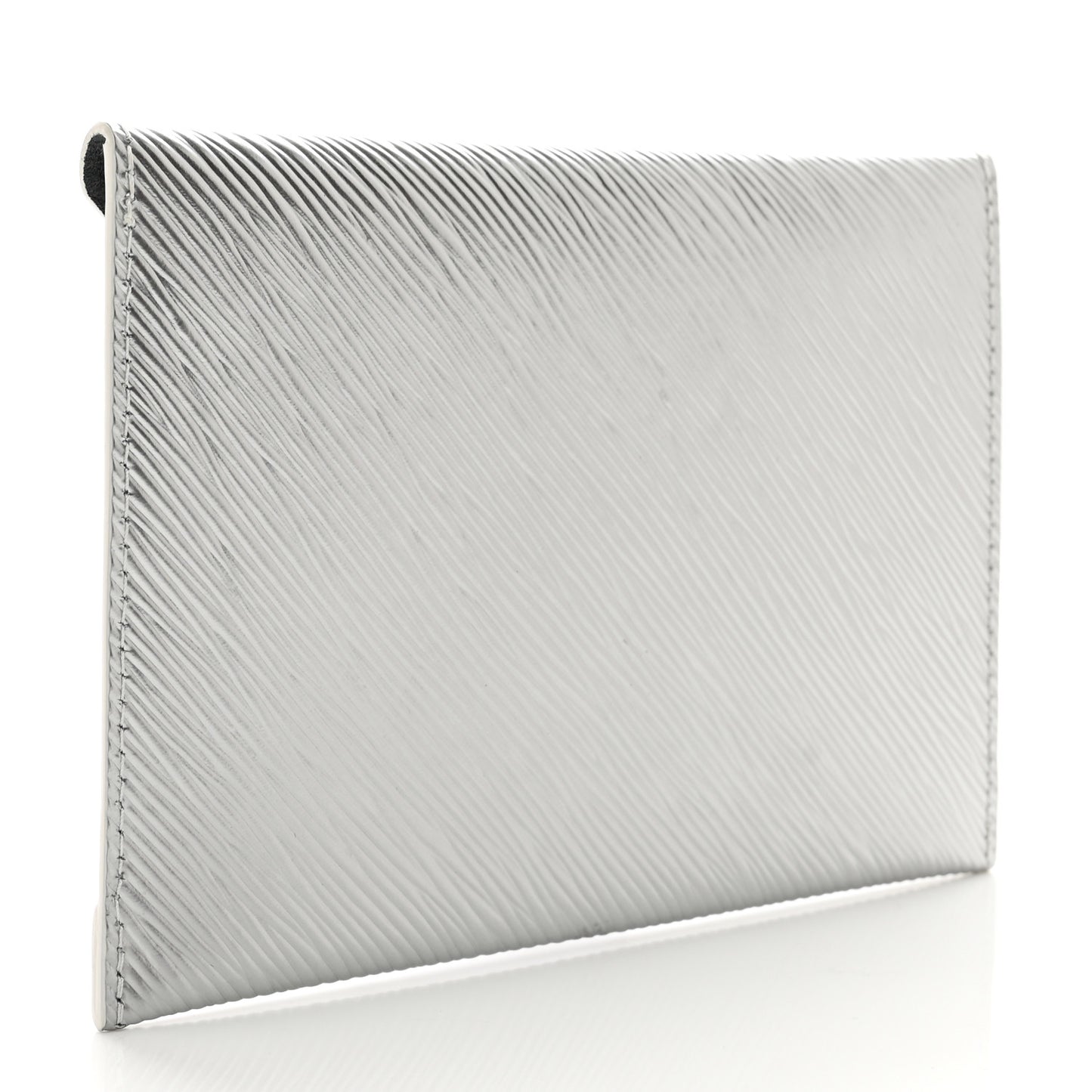 Metallic Epi Invitation Envelope Clutch Silver
