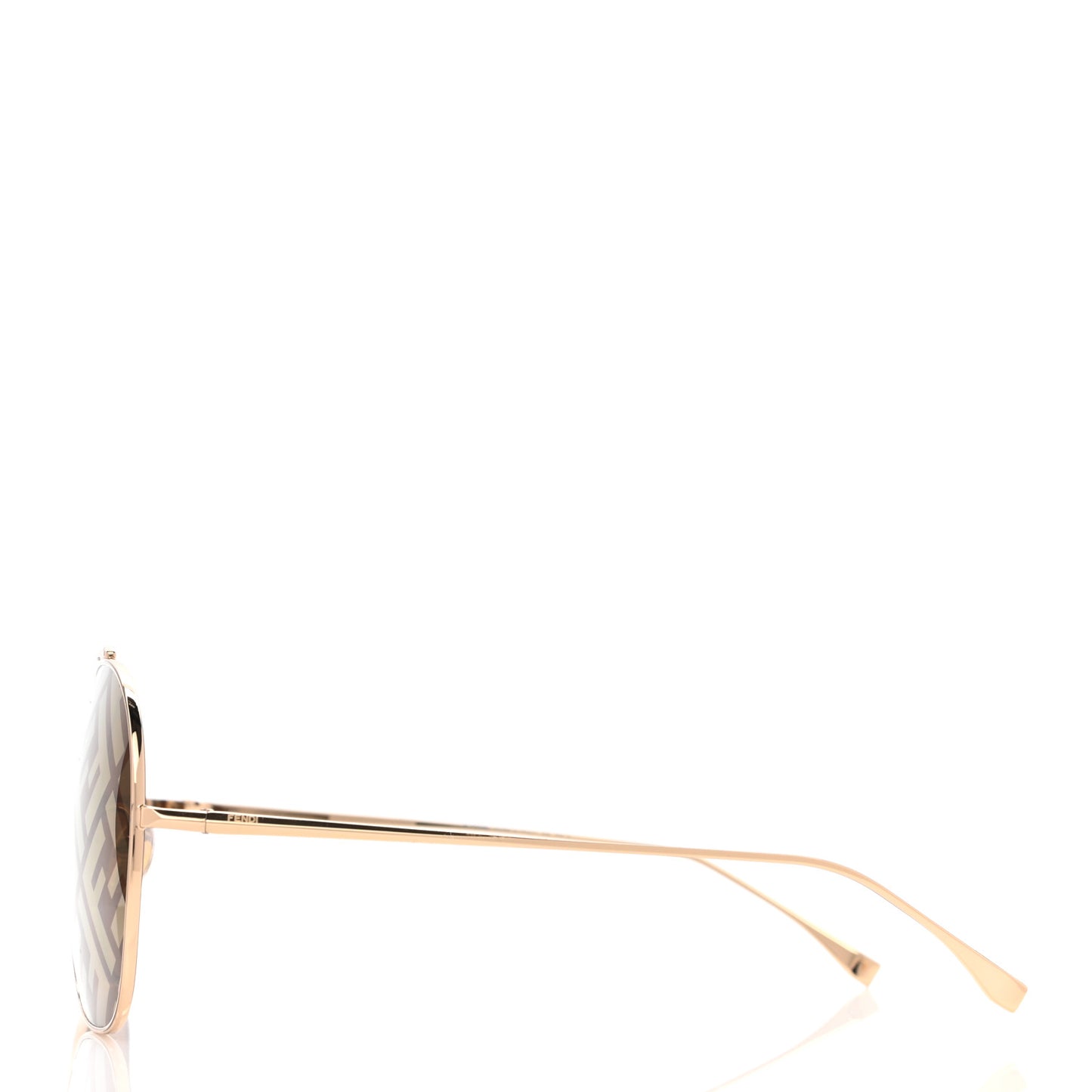 Metal Fendi Forever Aviator Sunglasses FF0407/G/S Gold