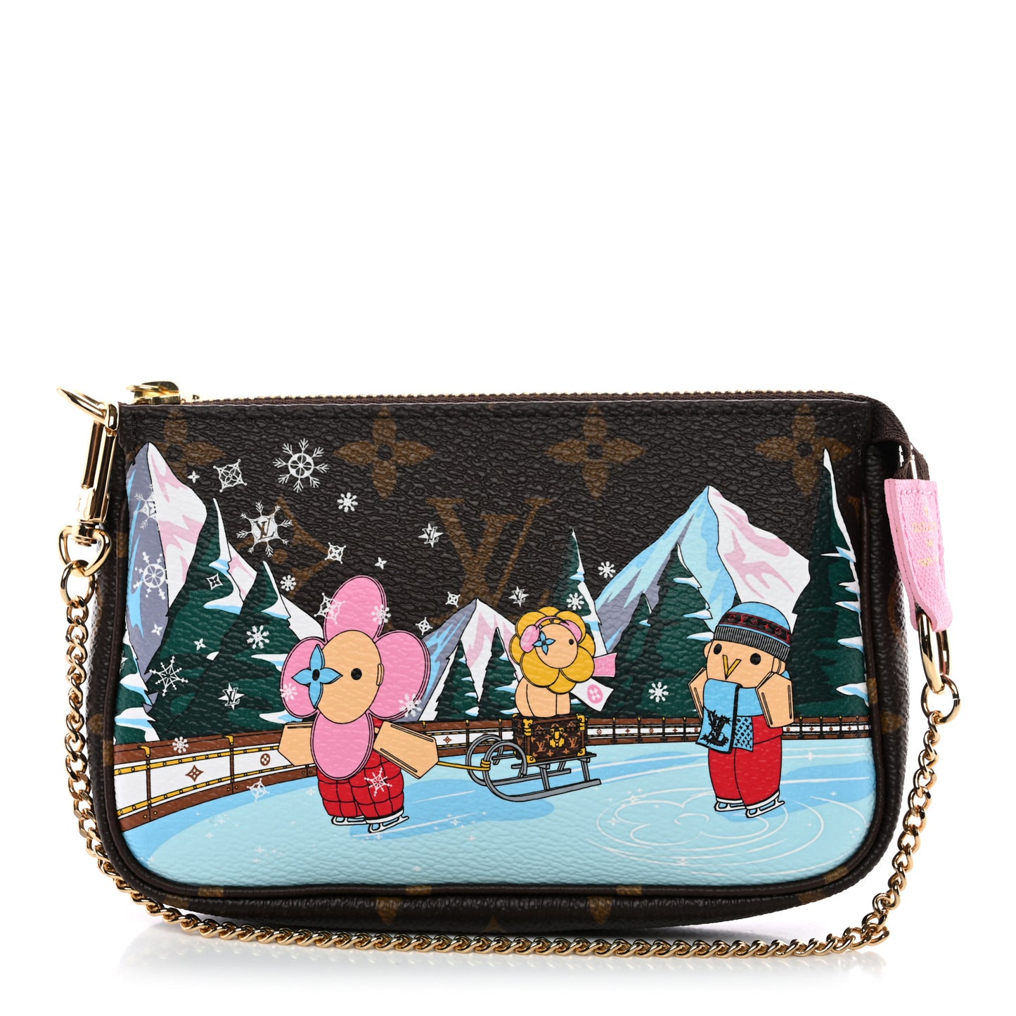 Monogram 2023 Christmas Animation Alpine Mini Pochette Accessories Pink