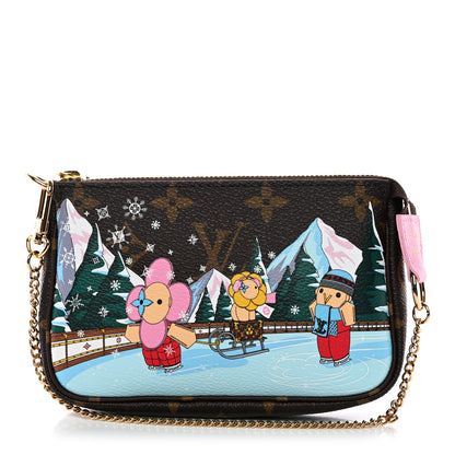 Louis Vuitton Monogram 2023 Christmas Animation Alpine Mini Pochette Accessories Pink 1 of 7