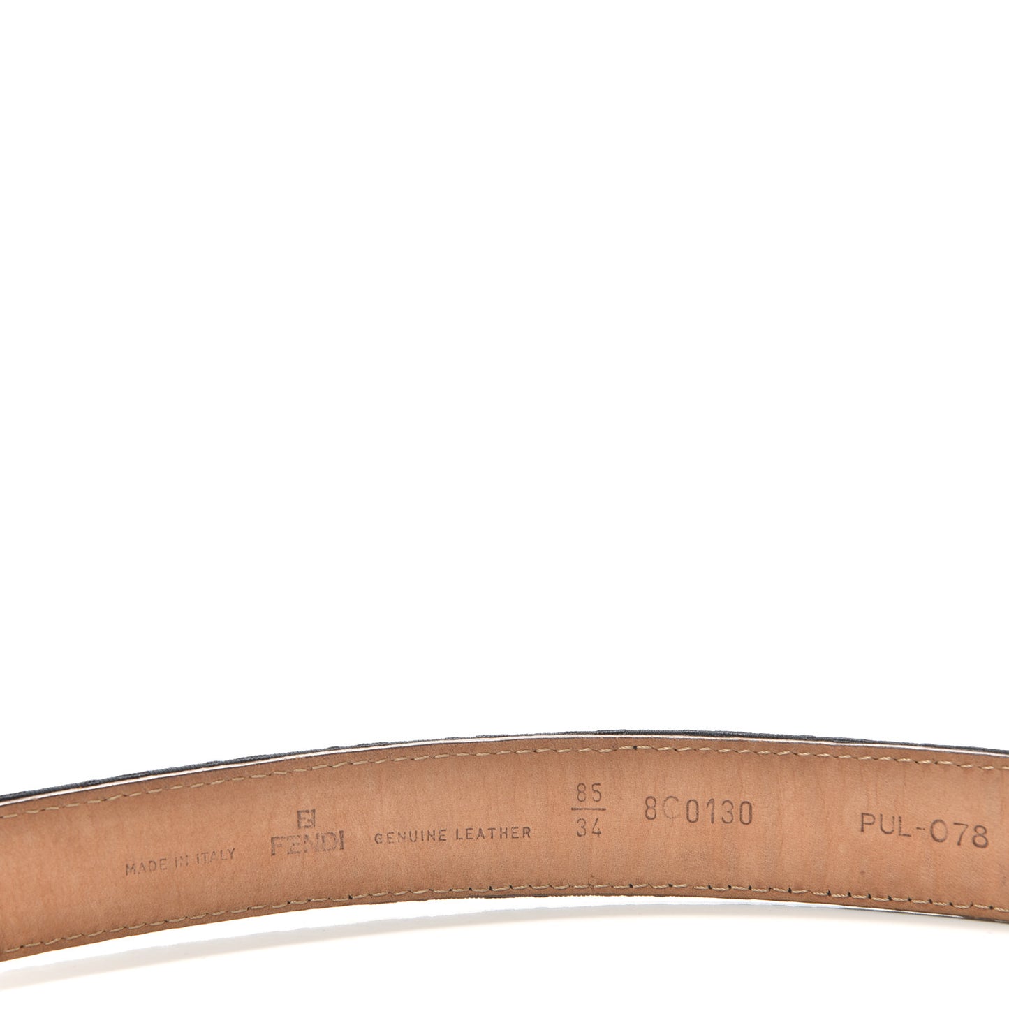 Fabric Calfskin FF Belt 85 34 Black