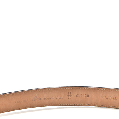 Fendi Fabric Calfskin FF Belt 85 34 Black 3 of 6