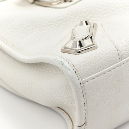 Balenciaga Chevre Silver Metallic Edge Hardware S City White 13 of 17