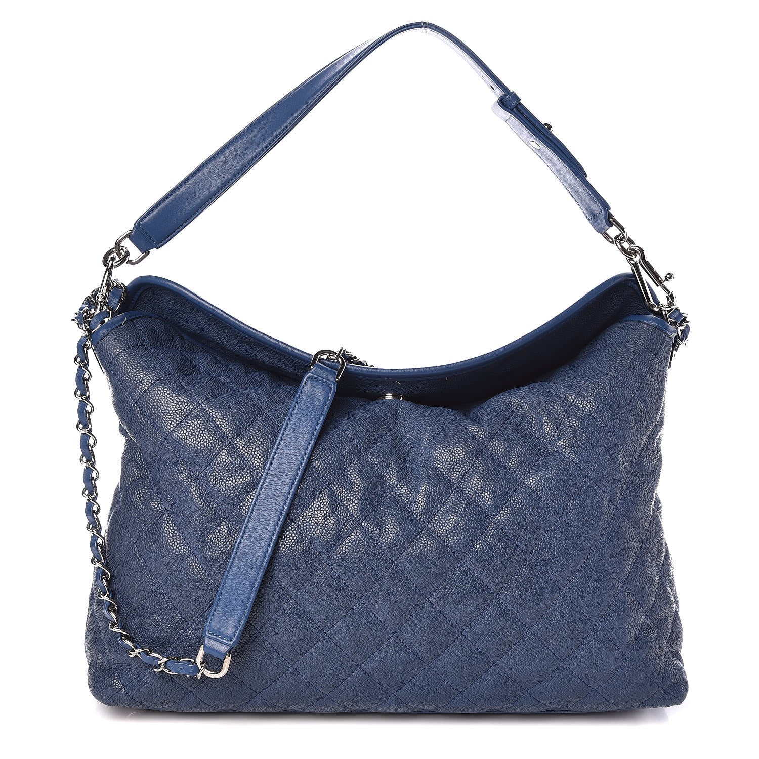 Chanel Caviar Quilted French Riviera Hobo Blue 1 of 10