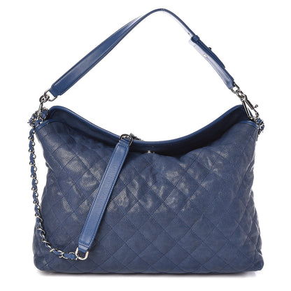 Chanel Caviar Quilted French Riviera Hobo Blue 1 of 10