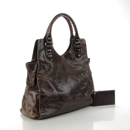 Balenciaga Agneau Giant Brogues Hardware Folder Charbon 3 of 7