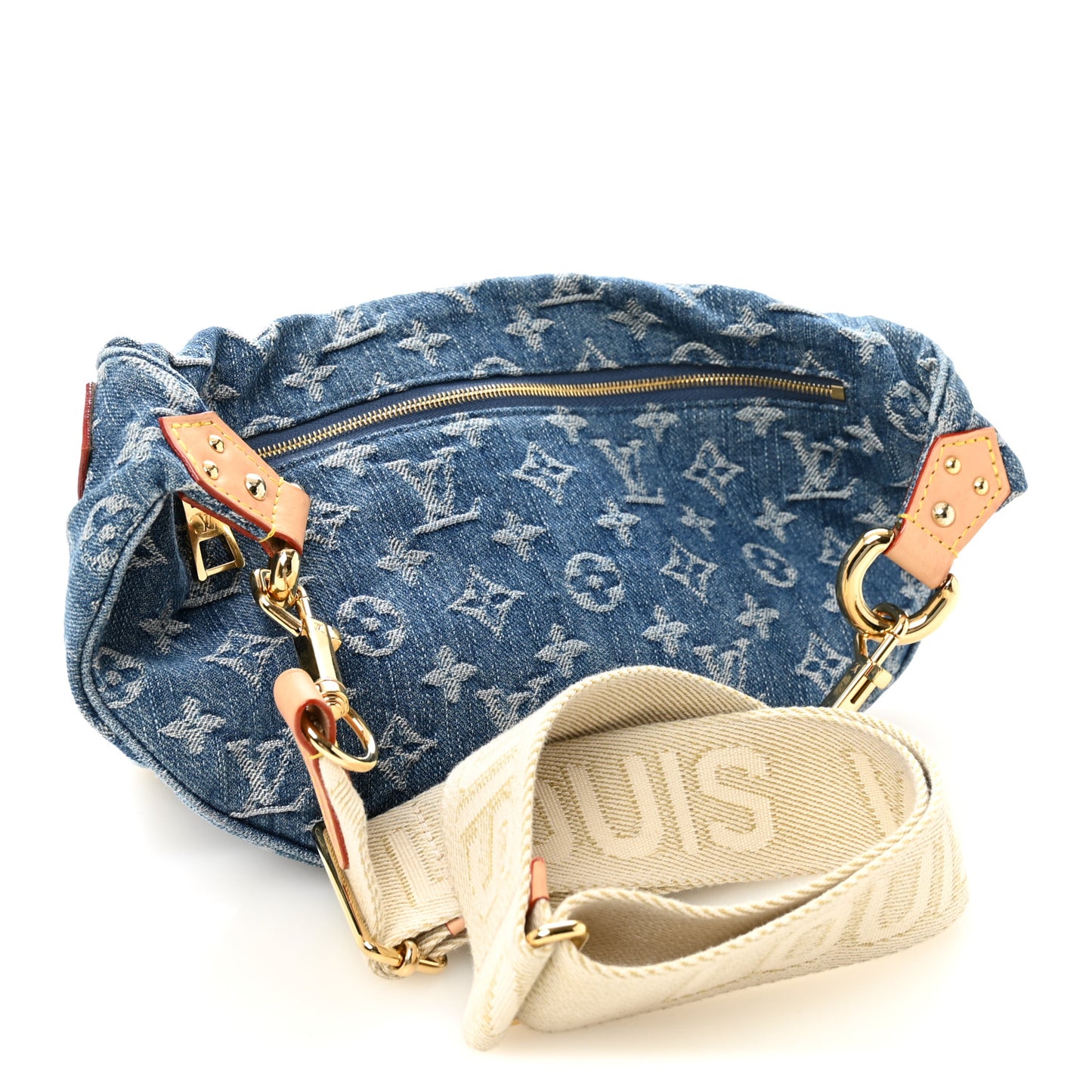 Monogram Denim High Rise Bumbag Blue
