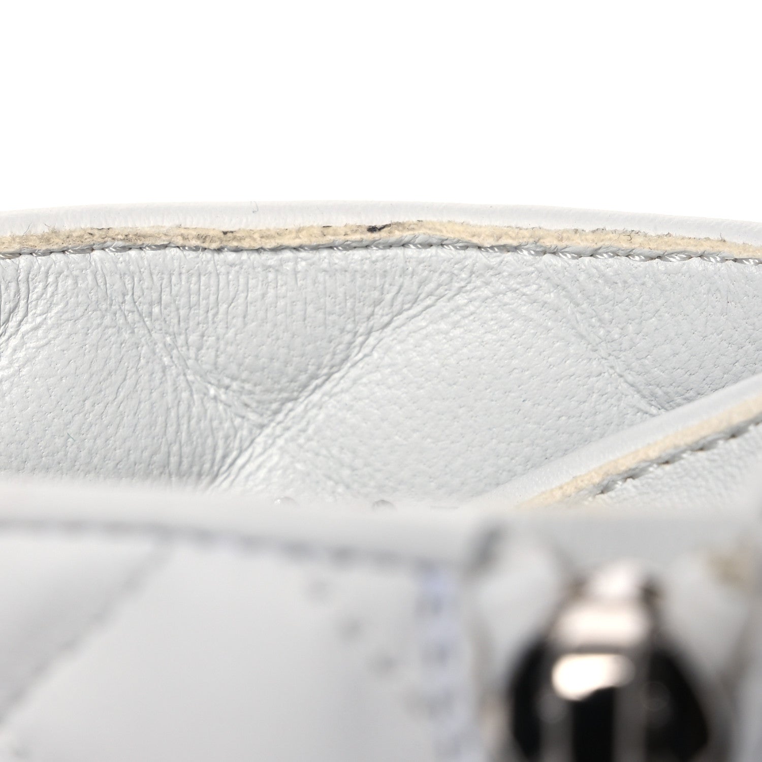 Chanel Caviar Calfskin Quilted Chain Lace Up Combat Boots 41 White Black 10 of 12