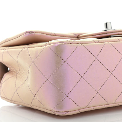 Chanel Iridescent Calfskin Quilted Mini Rectangular Flap Pink 5 of 10