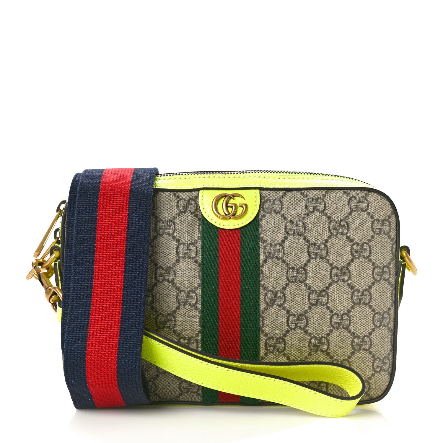 Gucci GG Supreme Monogram Textured Dollar Calfskin Web Ophidia