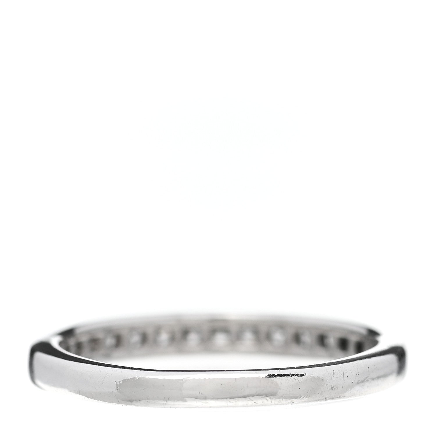Tiffany Platinum Diamond .22ctw Half Circle Wedding Band Ring 52 6 3 of 5