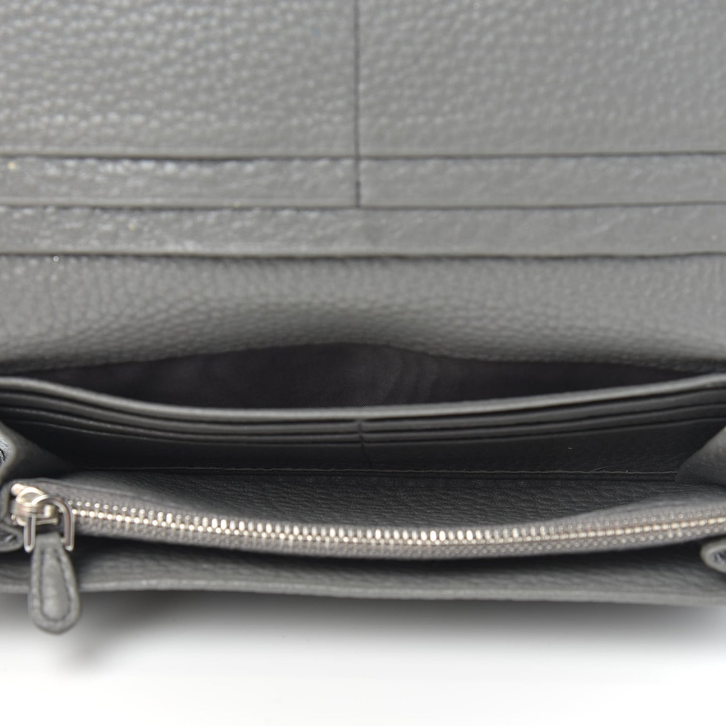 Vitello Daino Flap Continental Wallet Marmo