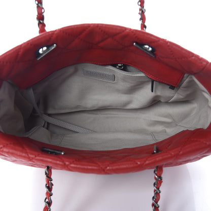 Chanel Calfskin Quilted Front Pocket Tote Red 5 of 10