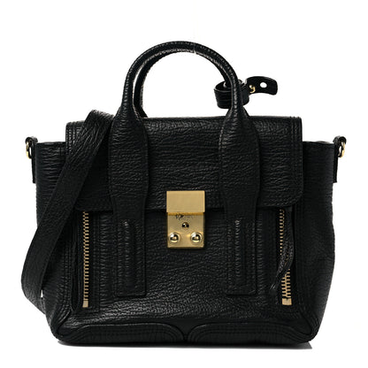 3.1 Phillip Lim Textured Calfskin Mini Pashli Satchel Black 1 of 9