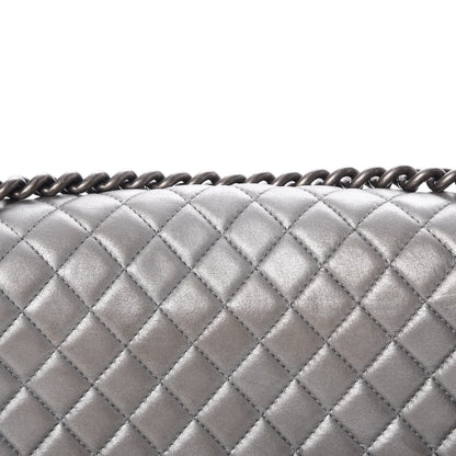 Chanel Metallic Calfskin Quilted Medium Boy Flap Silver 13 of 24