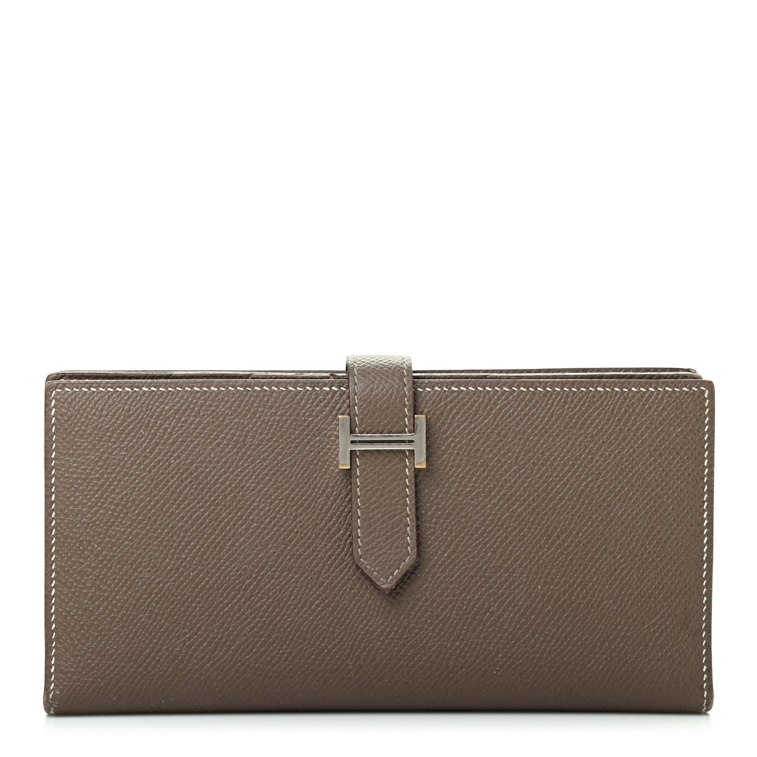 Hermes Epsom Bearn Gusset Wallet Etoupe 1 of 6