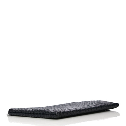 Bottega Veneta Nappa Intrecciato Large Flat Zip Biletto Pouch Black 4 of 13
