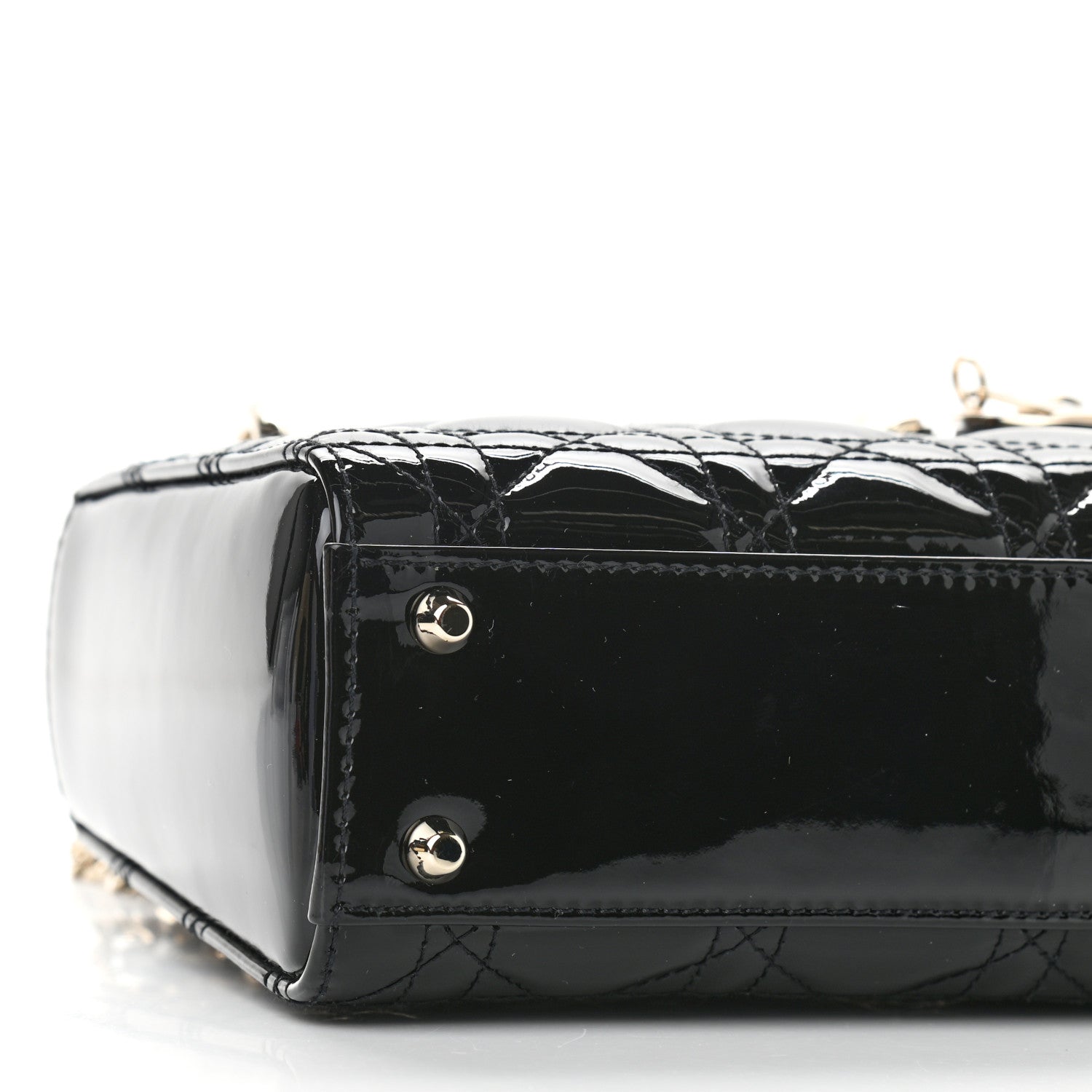 Christian Dior Patent Cannage Mini Lady Dior Black 8 of 10