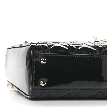 Christian Dior Patent Cannage Mini Lady Dior Black 8 of 10