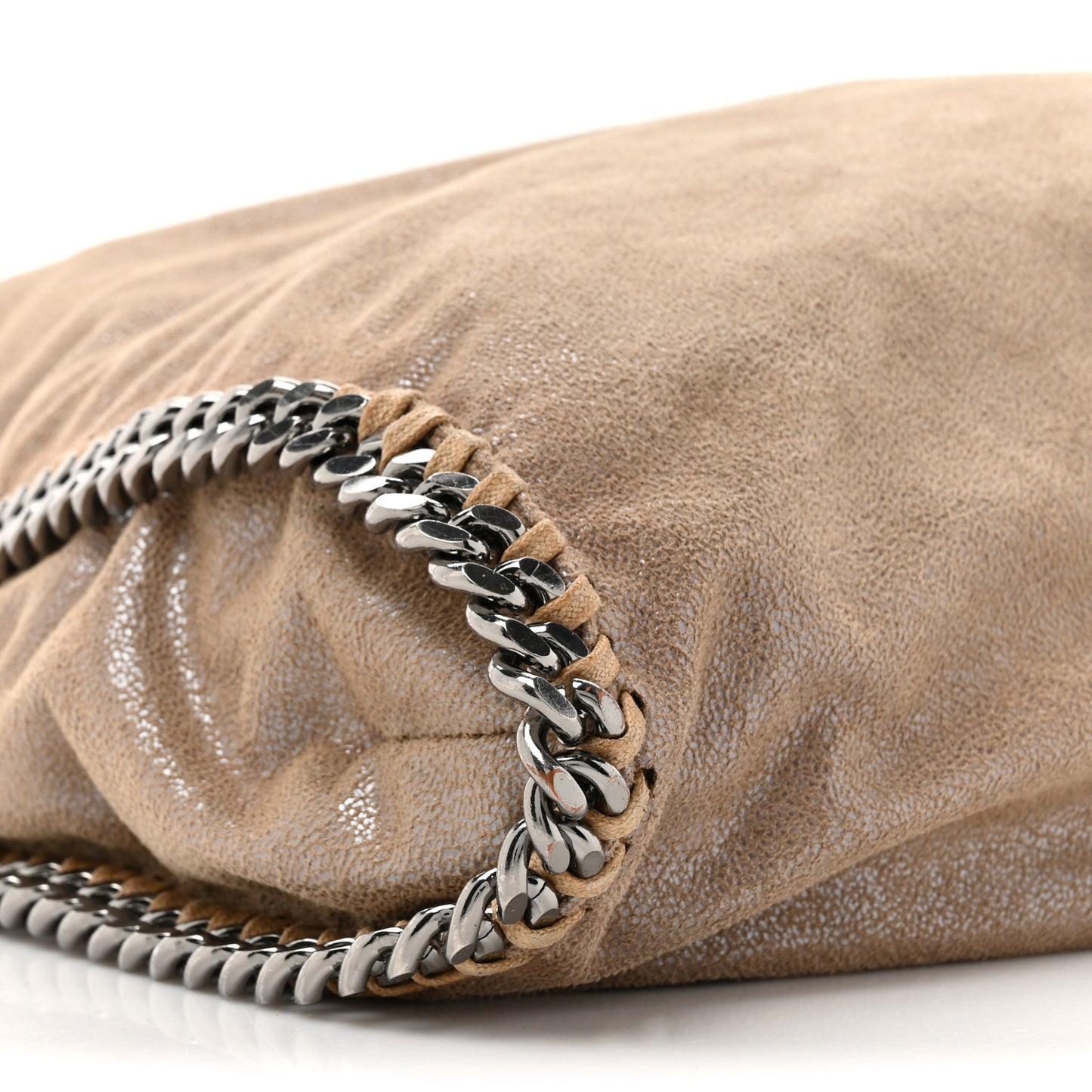 Shaggy Deer Falabella Fold Over Tote Taupe