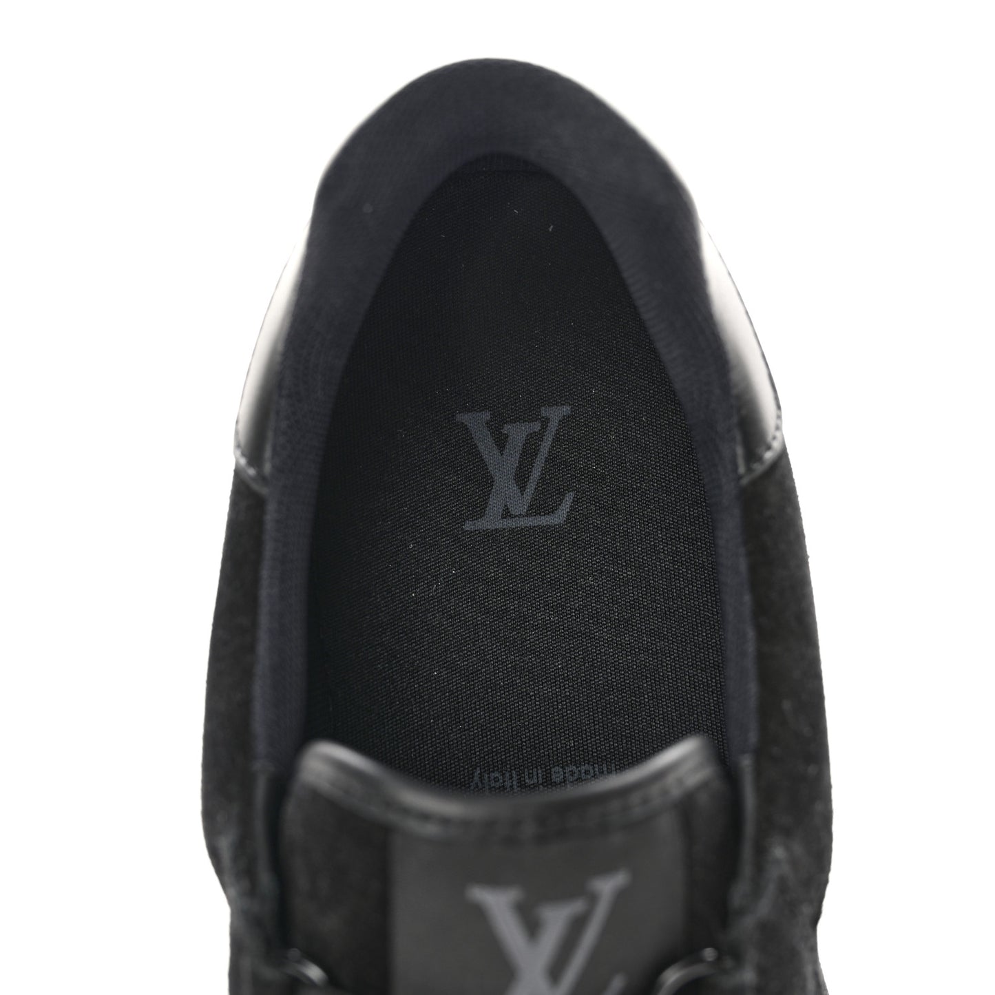Suede Mens LV Trainer Sneakers 9 Black