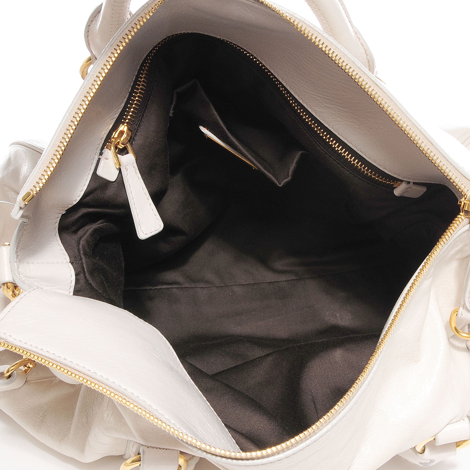 Miu Miu Vitello Lux Large Bow Bag Talco 9 of 9